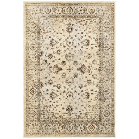 ORIENTAL WEAVERS Empire 114W4 8x11 Rectangle - Ivory/ Gold-PolyP/Polyester E114W4240330ST